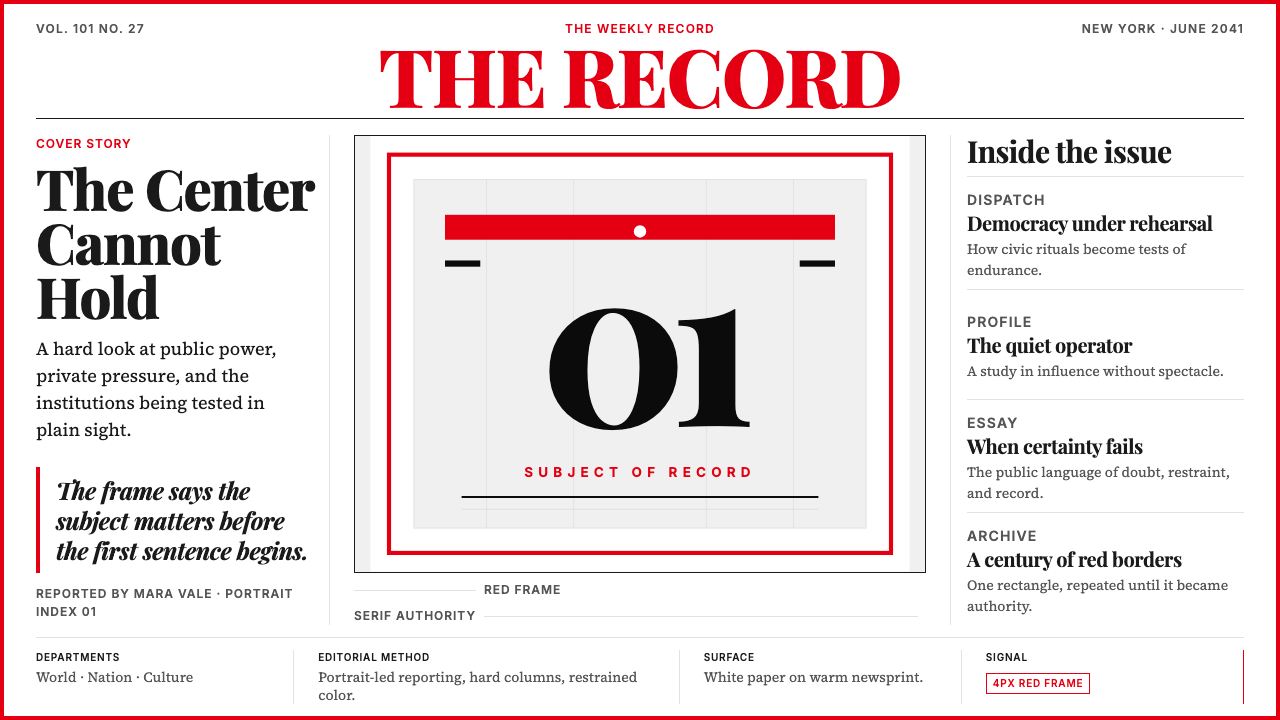 TIME Magazine design style — example
