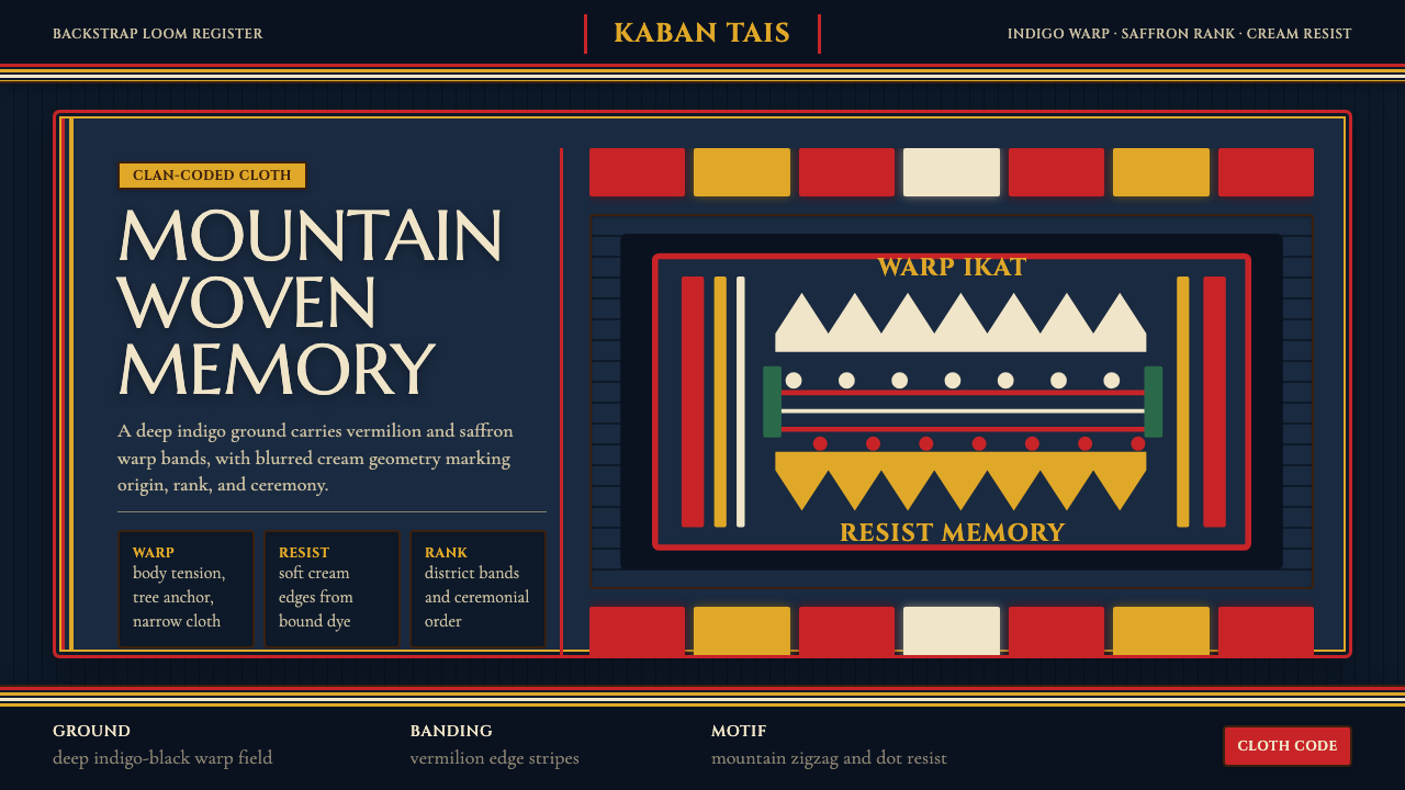 Timorese Tais (Backstrap Loom) design style — example