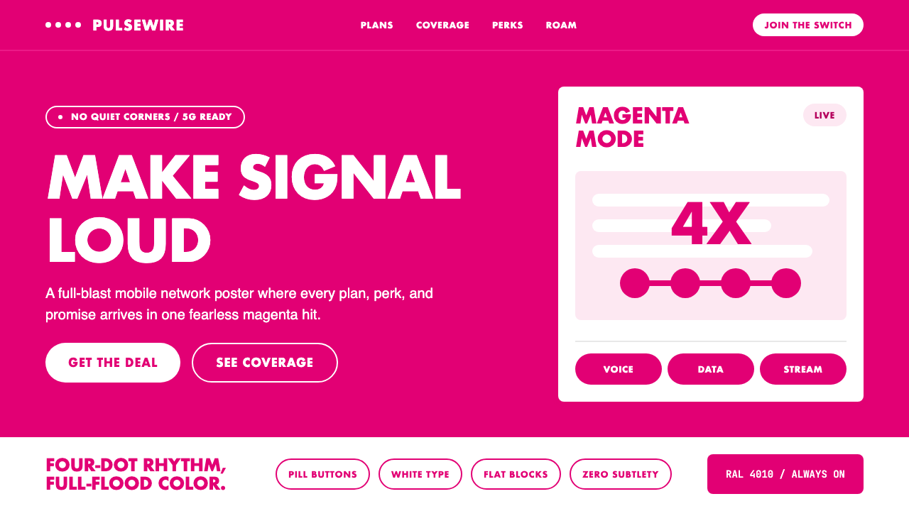 T-Mobile Magenta design style — example