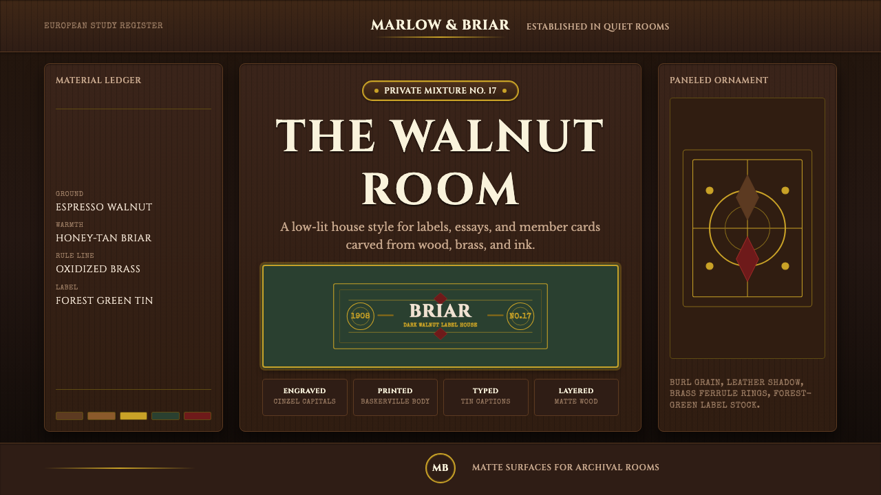 Briar Pipe & Tobacco design style