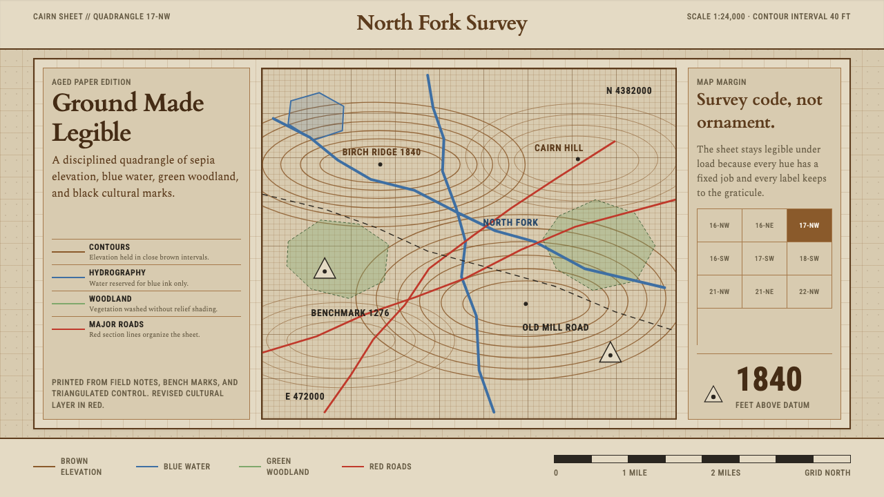 Topographic Survey Map design style