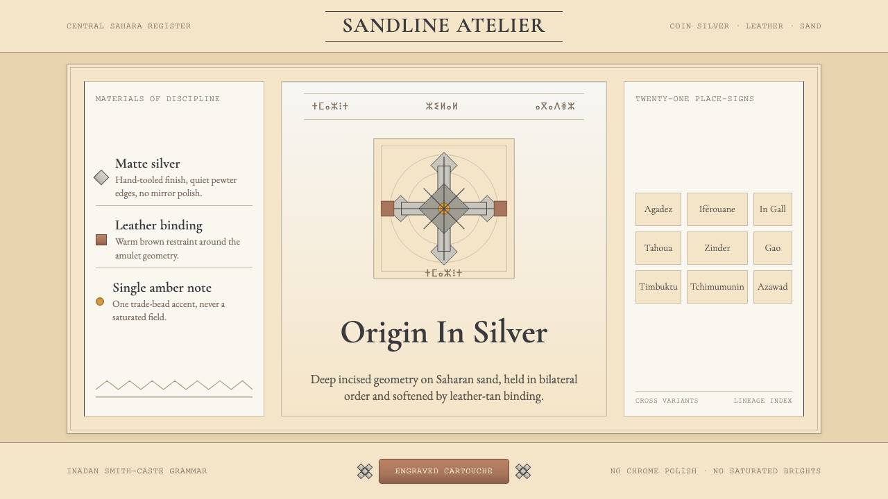 Tuareg Silver Jewelry (Sahara) design style — example