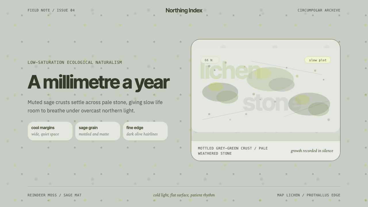 Arctic Tundra Lichen design style