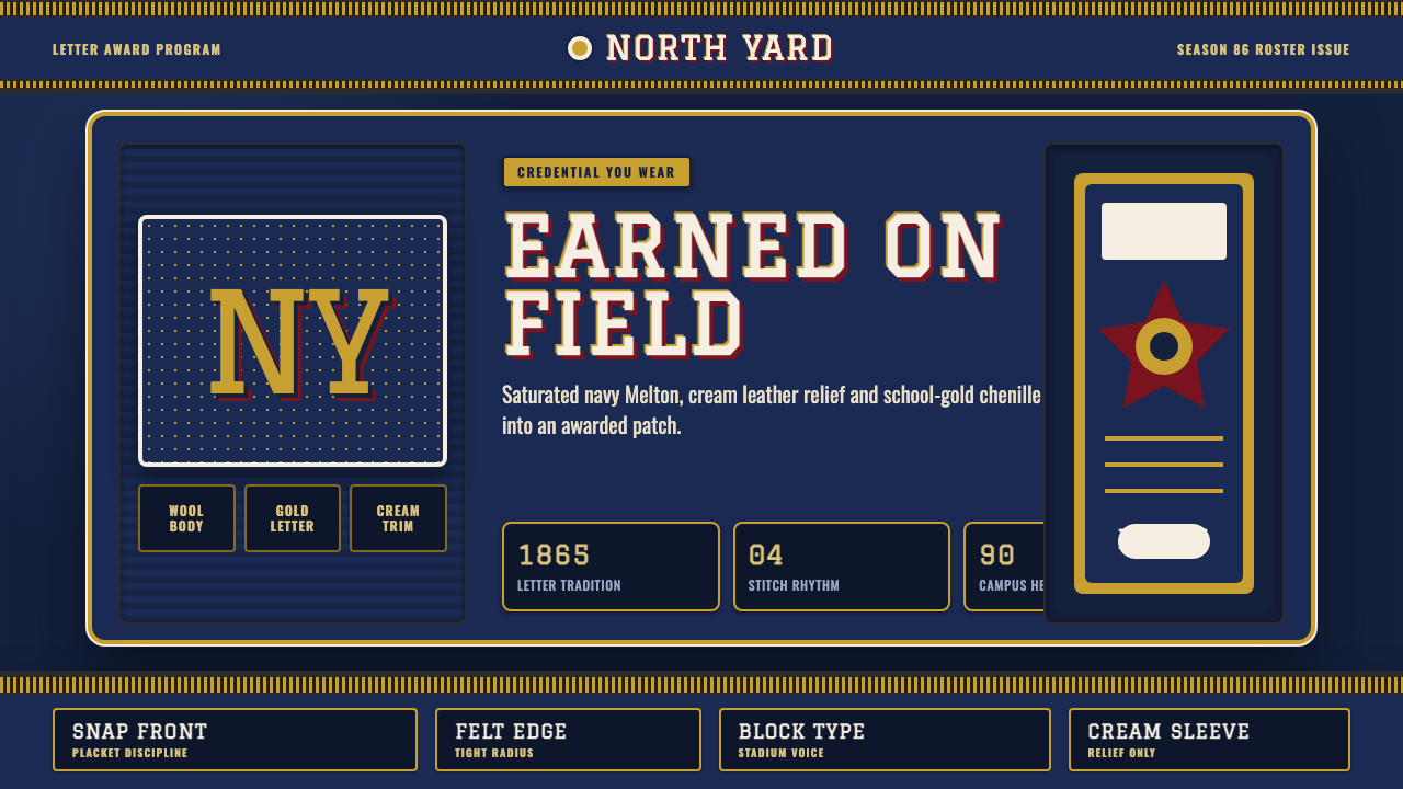 Varsity Letterman design style
