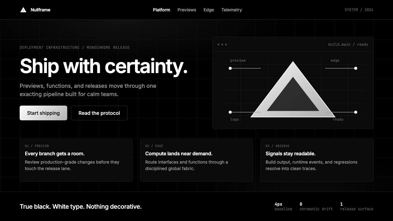 Vercel 2024 design style — example
