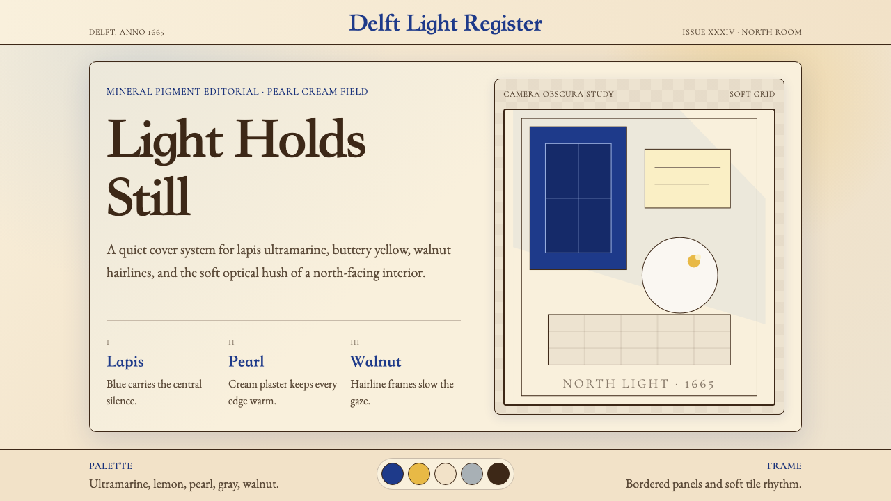 Vermeer Dutch Golden Age design style — example