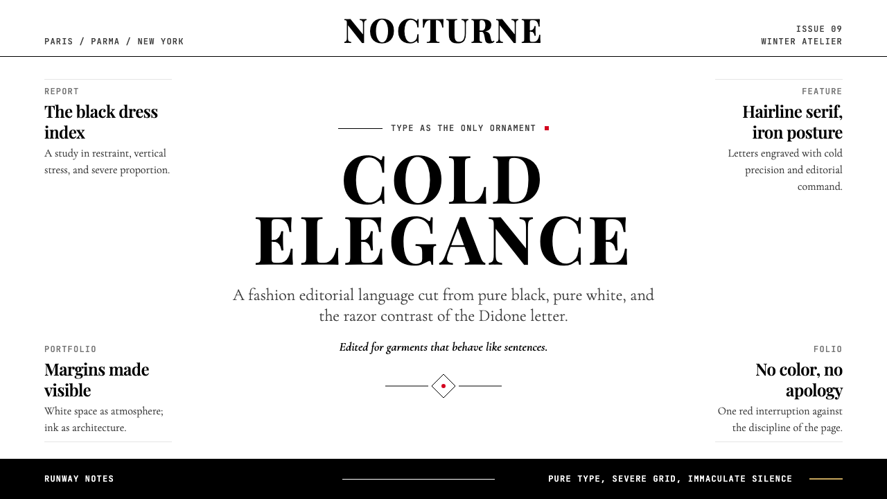 Vogue Didone design style — example