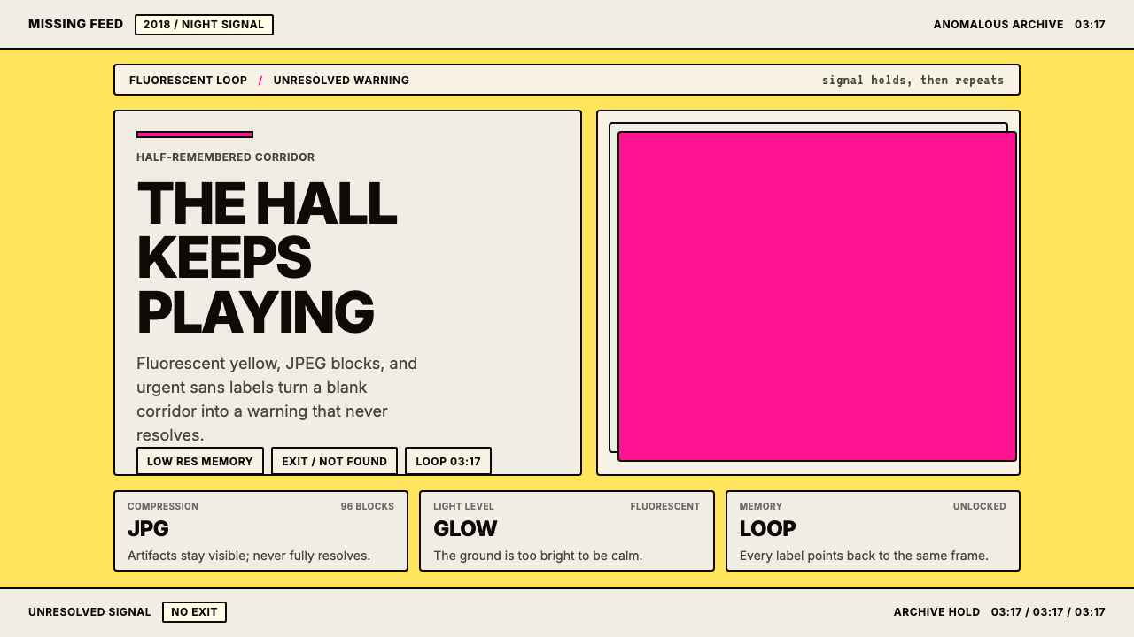 Weirdcore Internet (2018) design style — example