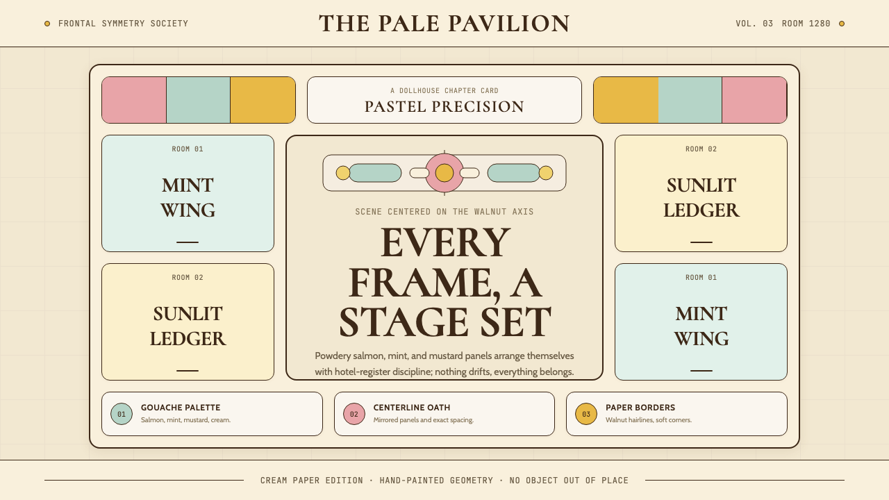 Wes Anderson Symmetrical design style — example