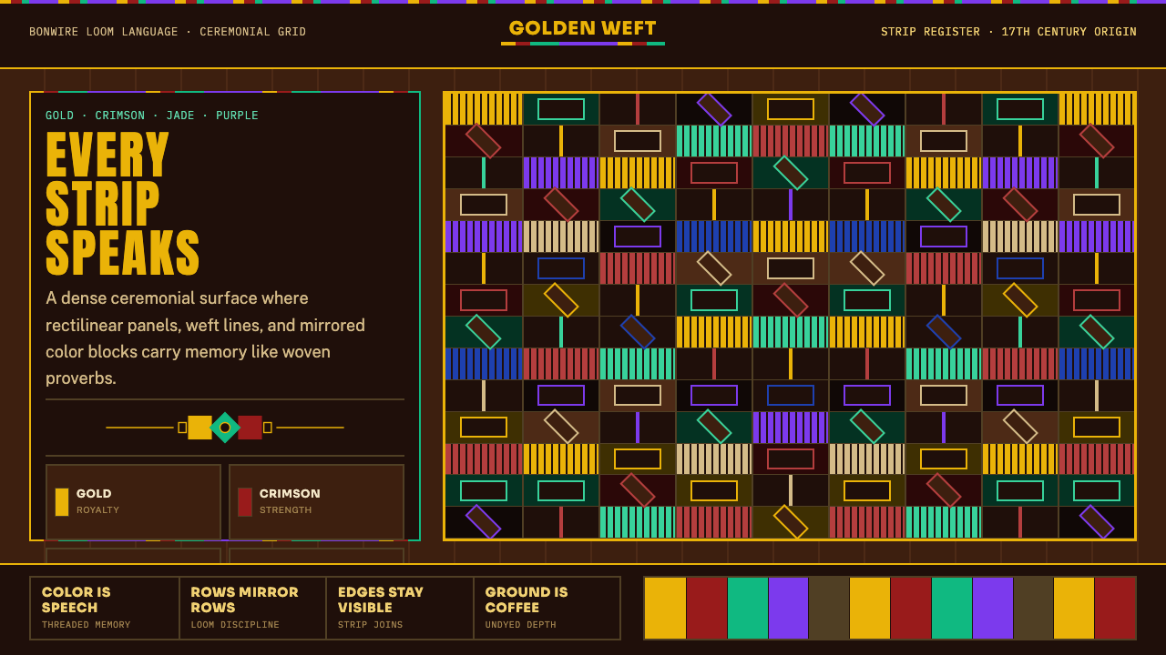 West African Kente Cloth design style — example
