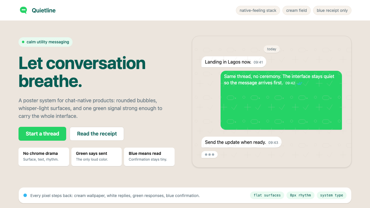 WhatsApp design style — example