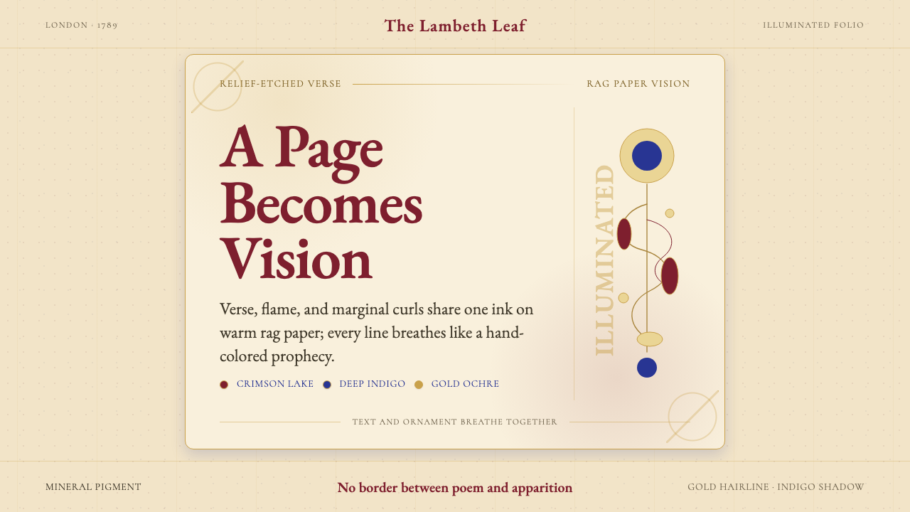 William Blake Illuminated design style — example