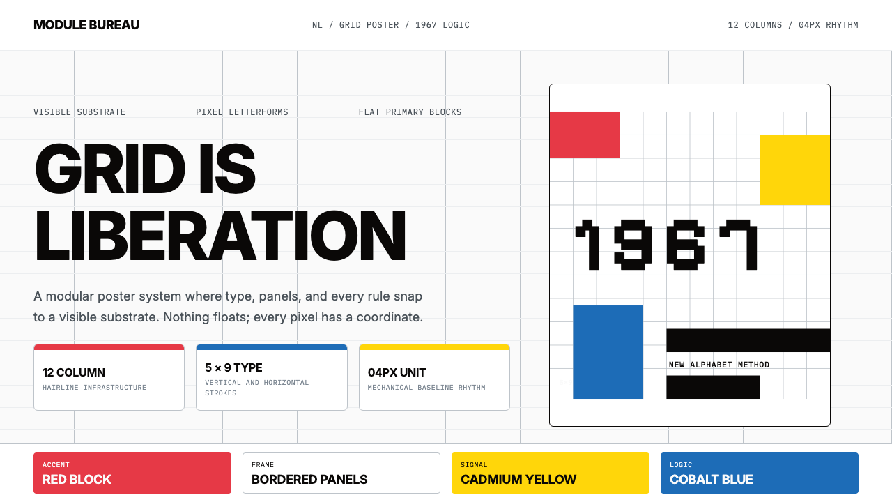 Wim Crouwel Grid design style — example