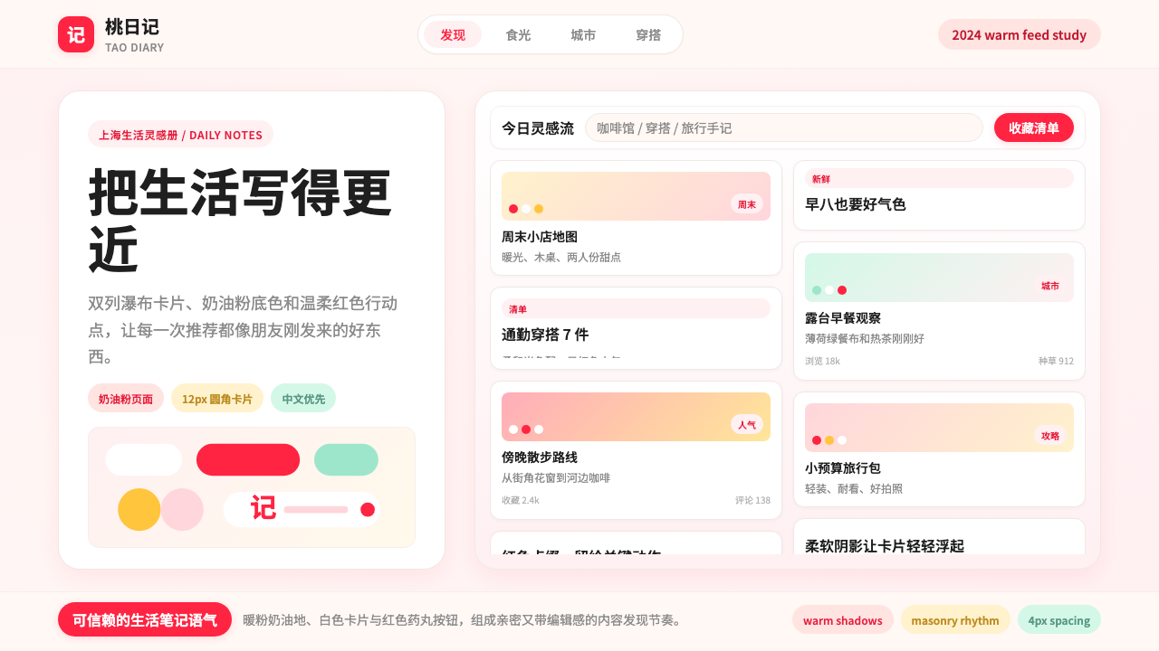 Xiaohongshu (RedNote) 2024 design style — example
