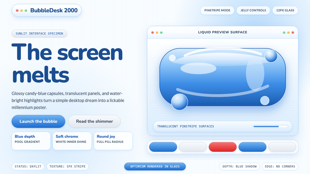 Y2K Aqua 2000 design style — example