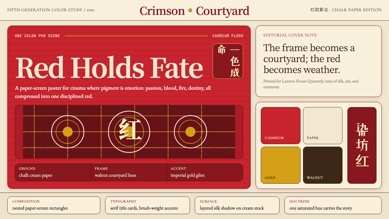 Zhang Yimou Cinema Red design style — example